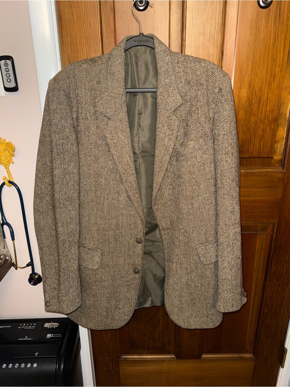 Brown Herringbone 100% Scottish Wool Harris Tweed Sport Coat